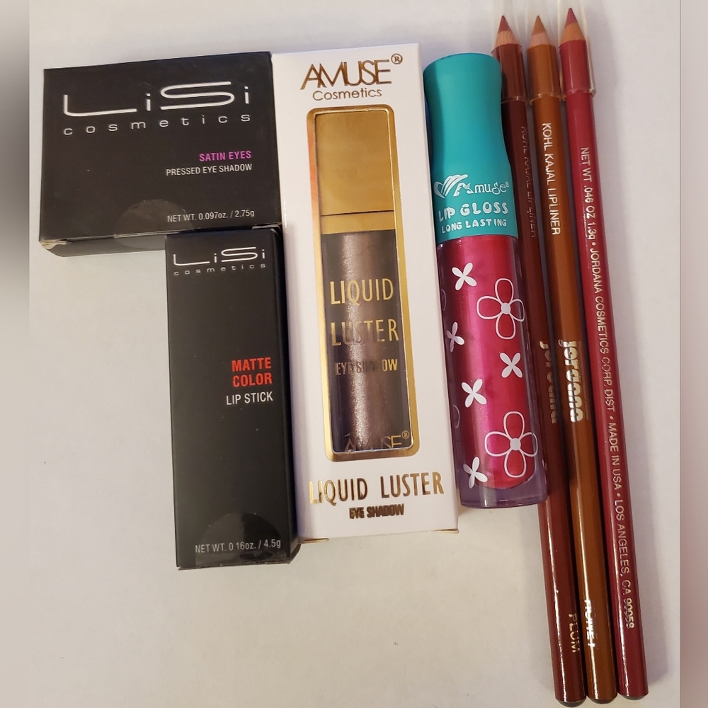 Eye shadow/Lip Stick/ lip liner/ Liquid luster eye shadow/lip gloss
